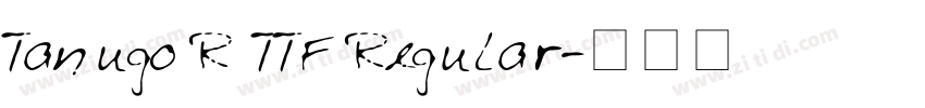 Tanugo R TTF Regular字体转换